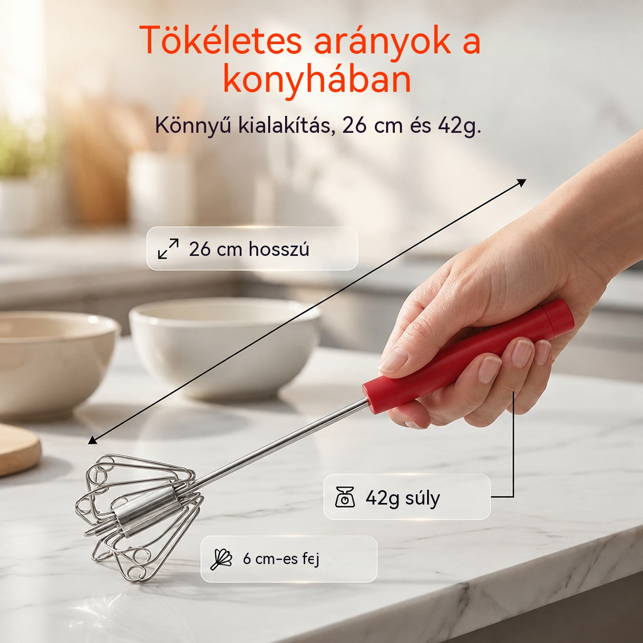 🥳Vásárolj 1-et, kapsz 1-et ingyen🥳💞Több mint 50 000 darab eladva!🥚💪 50% kedvezmény! Félautomata kézi tojáshabverő: nyomd meg és pörgesd – nincs szükség áramra. Másodpercek alatt felvered a tojást és a tejszínt. Kíméletes a csuklódnak! ✨🧁