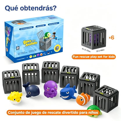 【6 jaulas + 6 juguetes】🐠✨Juguetes subacuáticos utilizados para simular misiones de rescate en aguas profundas.