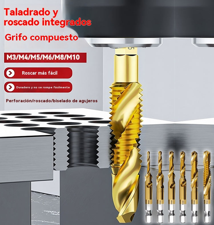 🛠️🎁【Paquete de 12】👨‍🏭 Las brocas de rosca compuesta se pueden utilizar para taladrar y cortar, diseño de doble propósito y autoperforante, adecuadas para instalación y mecanizado.