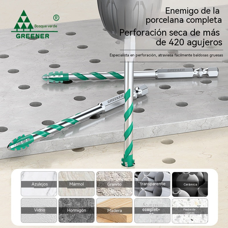 🔥【6+8+10+12mm】【4 piezas】Broca universal 4 filos: abre agujeros más rápidos, limpios y sin esfuerzo en todos los materiales.