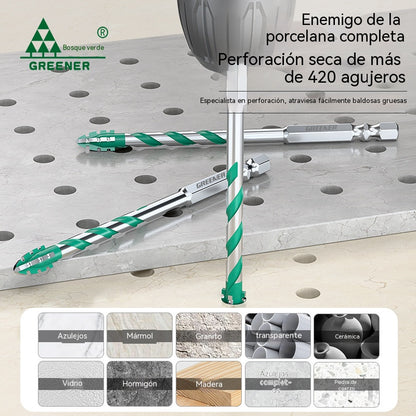 🔥【6+8+10+12mm】【4 piezas】Broca universal 4 filos: abre agujeros más rápidos, limpios y sin esfuerzo en todos los materiales.