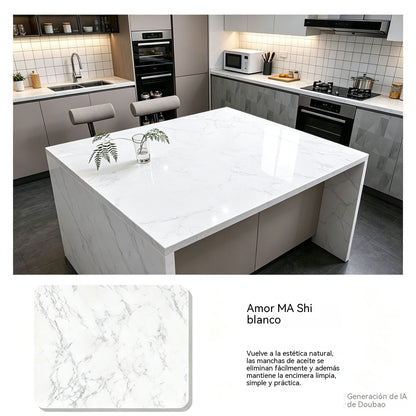 Papel pintado autoadhesivo imitación mármol: adhesivos de pared decorativos, impermeables y resistentes a la humedad, ideales para salones familiares.