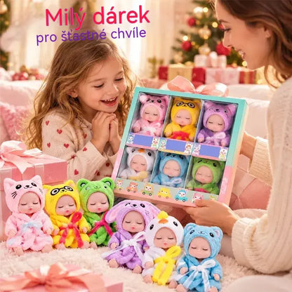 👶 Dárková sada panenek Reborn – Zavinuté v kostýmech zvířátek! Rozkošné tvářičky spících miminek · Sada 6 panenek v dárkové krabici · Dokonalý dárek pro děti!