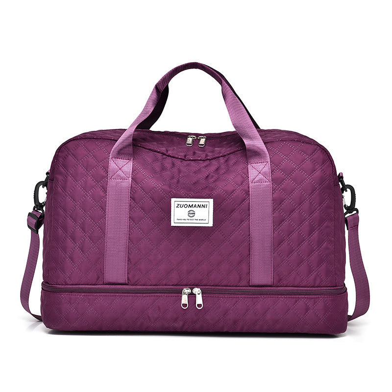 🔥Elegante bolsa de viaje de gran capacidad con diseño de separación para uso húmedo y seco, adecuada para yoga y fitness.