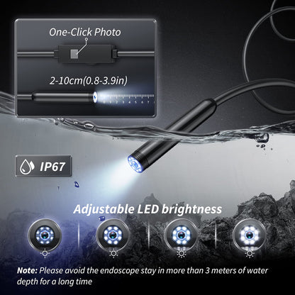 ‼️【5M】Csatlakoztasd és használd endoszkóp kamera – HD 1080p, IP67 vízálló és közvetlenül működik iPhone, Android és iPad készülékekkel