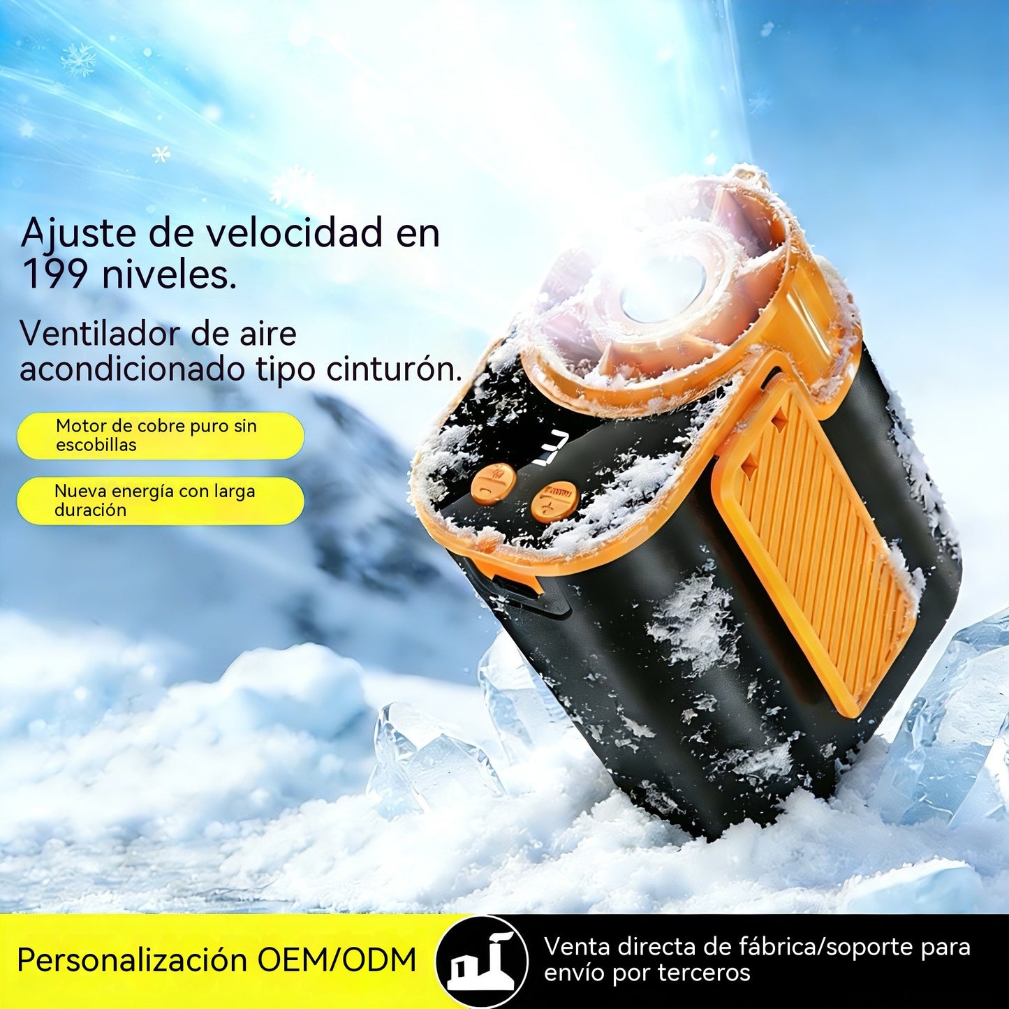🏆50% DE DESCUENTO⏰ Ventilador personal manos libres con pantalla LED