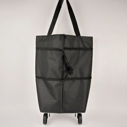 【Producto más vendido】Bolsa de compras plegable y tipo mochila 2 en 1, bolsa/carrito de compras ligero con ruedas