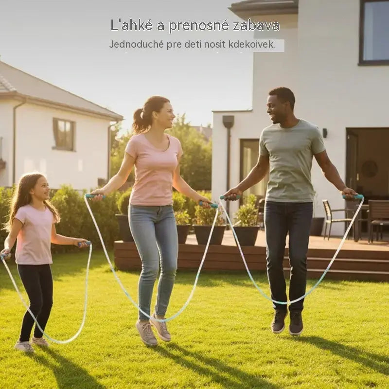 🏃【Kupte 2, získejte 2 zdarma】4 kus 560 českých korun🌈 LED svítící švihadlo pro děti