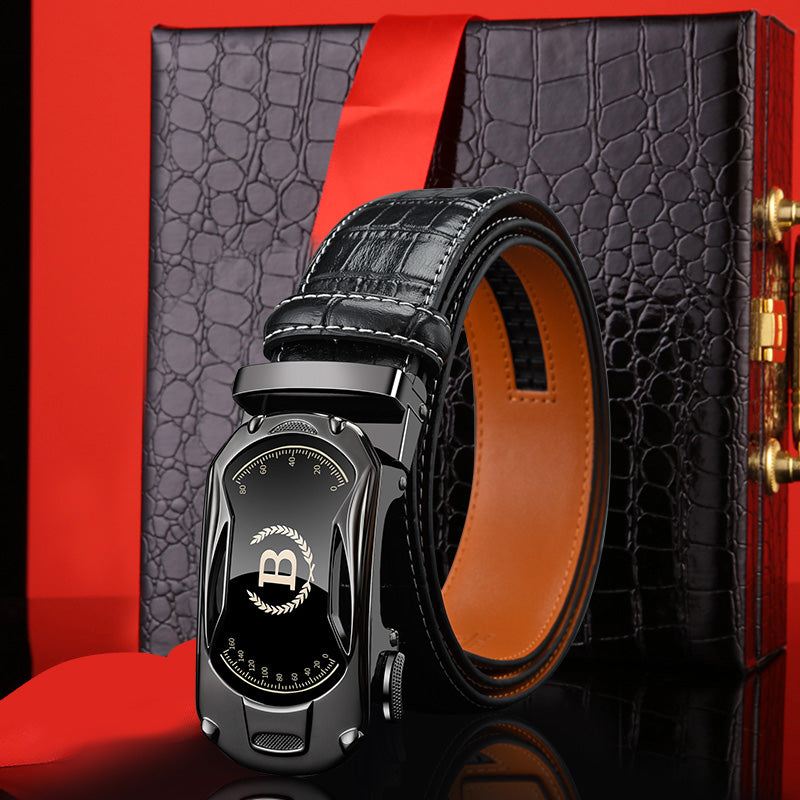 【Oferta por tiempo limitado】Nuevo cinturón de hombre de cuero genuino con hebilla automática