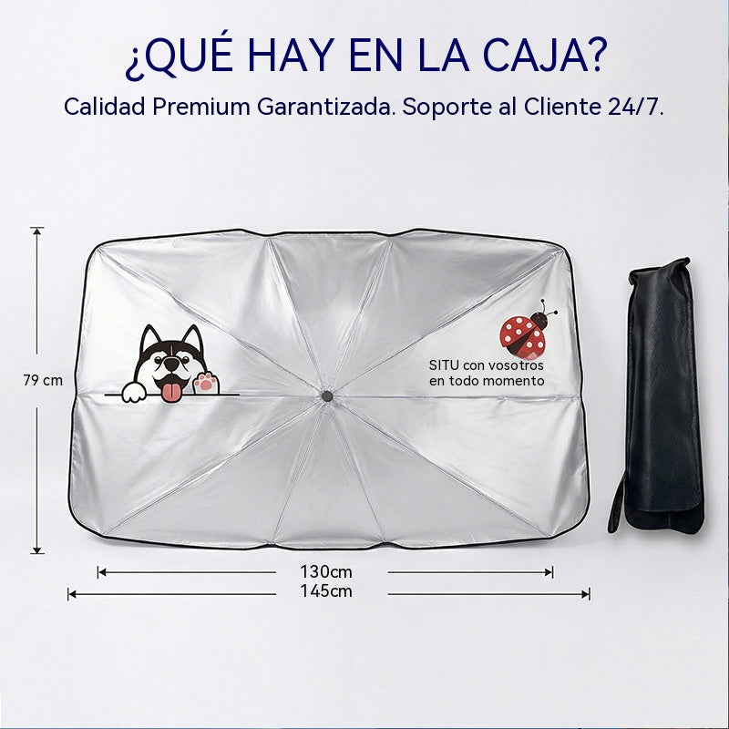 🚗 ¡50% de descuento ahora! ☀️ Parasol para coche: aislamiento térmico eficaz, protección contra rayos UV y protector de parabrisas fácil de plegar.