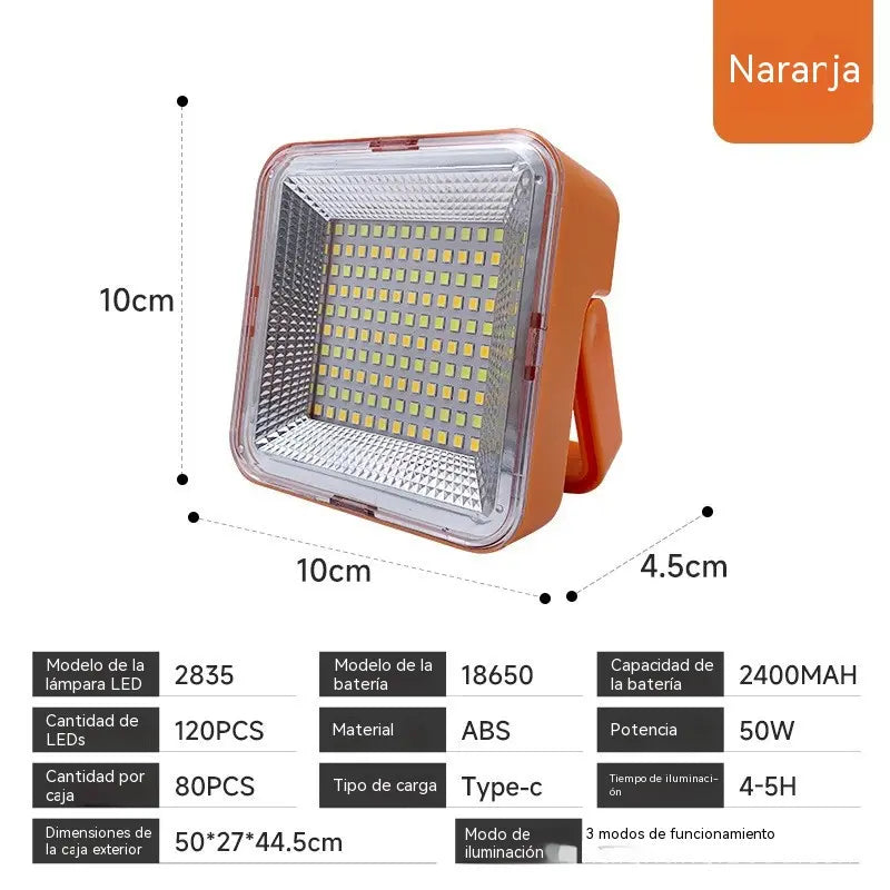🔆🎒💡Iluminación solar de alto brillo para tiendas de campaña y luces de emergencia para exteriores | Batería de larga duración | Material ABS