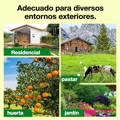 🐅Alarma solar con luz para ahuyentar animales salvajes