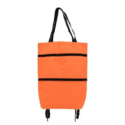 【Producto más vendido】Bolsa de compras plegable y tipo mochila 2 en 1, bolsa/carrito de compras ligero con ruedas