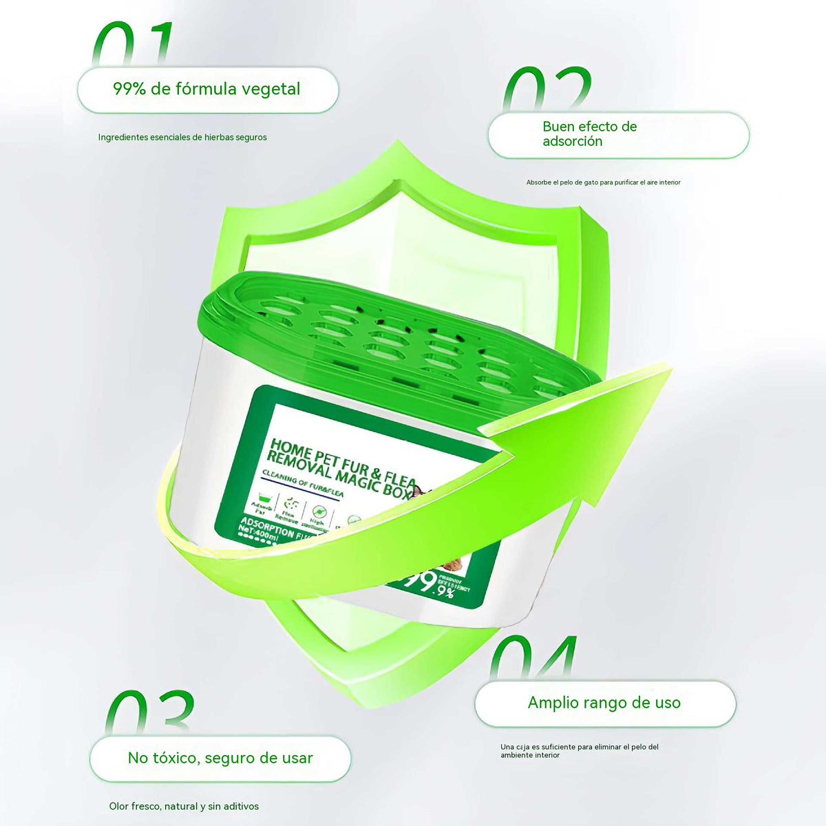 【Compra 1 llévate 1 gratis】2 unidades por 25 €🔥 OFERTA 2026 - Caja mágica para eliminar el pelo y el olor de mascotas en el hogar