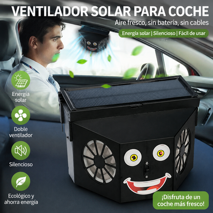 50% de descuento 🌀 Ventilador para coche con energía solar