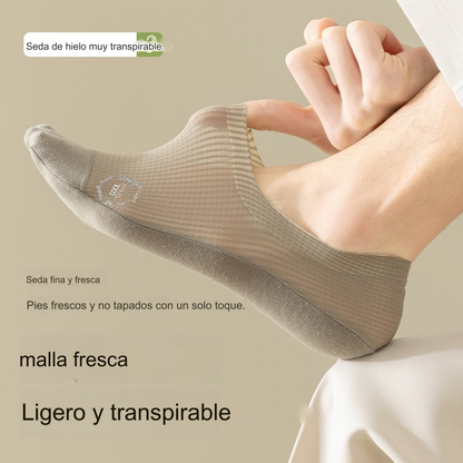 🧦【6 pares 26 euros】Calcetines invisibles transpirables de malla fina antideslizantes universales de 6 piezas