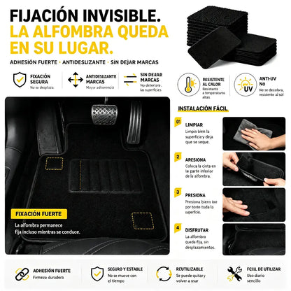 （50 pares）🛋️ Cinta de Velcro Adhesiva de Alta Resistencia – Fijación Antideslizante para Sofás, Alfombras, Cojines y Alfombrillas | Sin Taladros y Fácil de Instalar