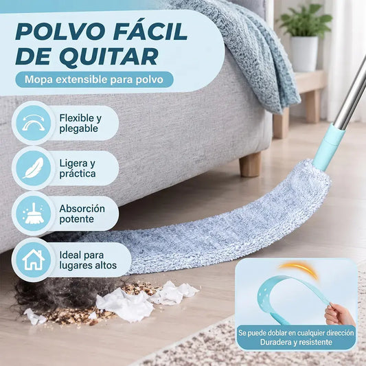 🧹✨ Plumero Extensible y Flexible para el Hogar | Limpieza Fácil de Sofás, Camas y Rincones Difíciles + 3 Recambios