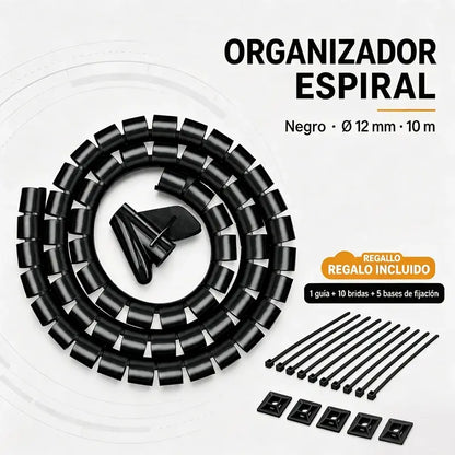 🔌✨ Organizador de Cables de 10 m – Tubo Protector Abierto para Ordenar, Agrupar y Proteger los Cables