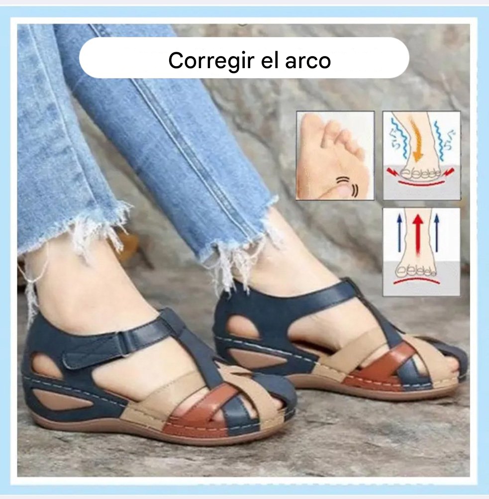 💞【35-43】Sandalias de suela gruesa de piel suave hueca para mujer