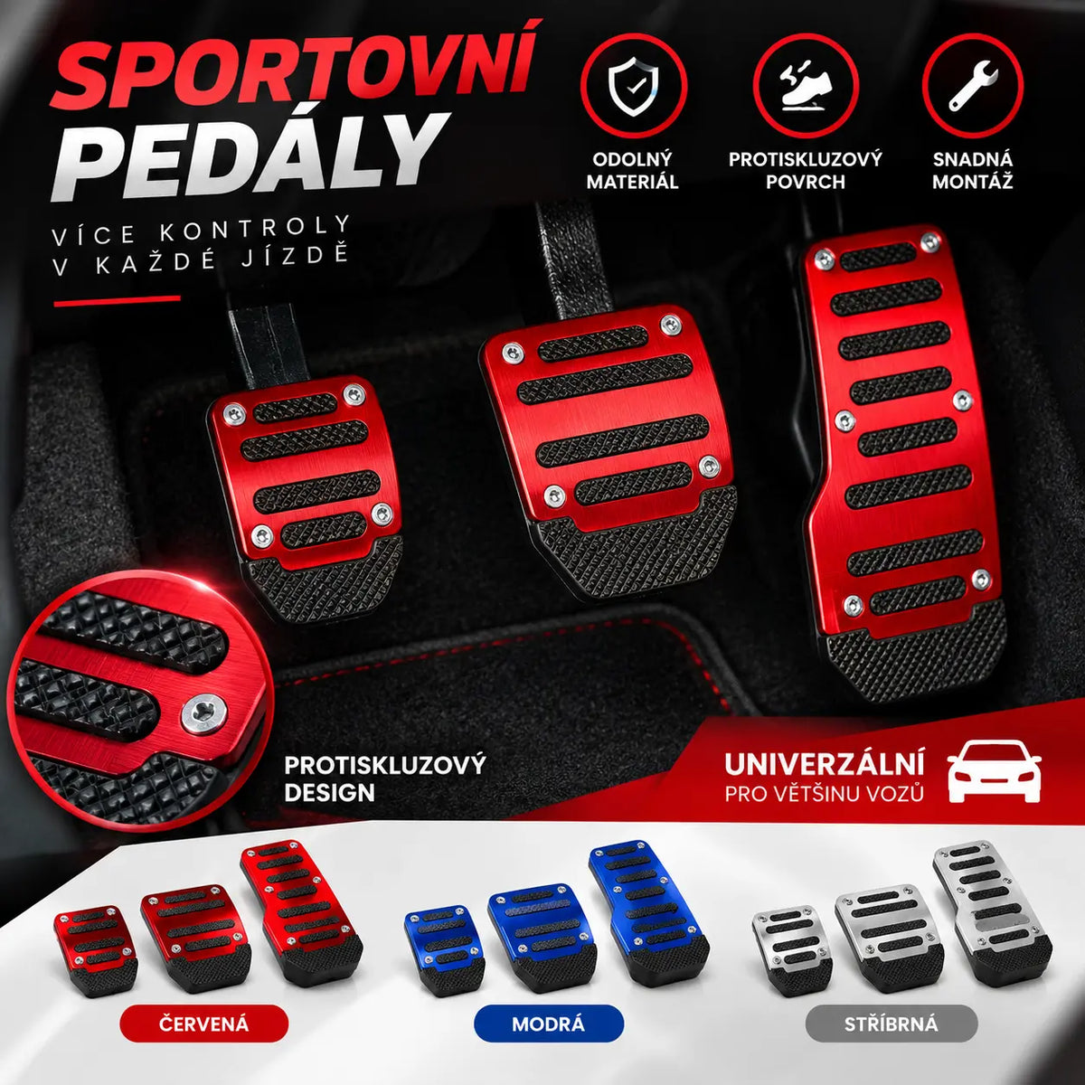 🛒【2 hrnec se 6 písněmi】🚙 Antideslizante pedál para coche