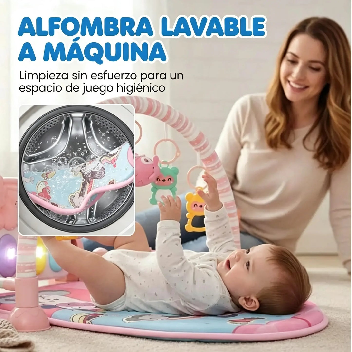 🎶Tapete para juego de piano 3 en 1: 👶¡Diversión sin fin para cada etapa del crecimiento de tu bebé!