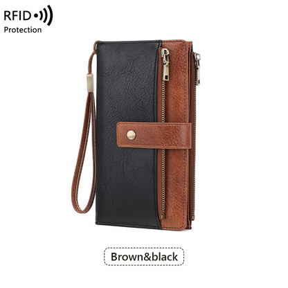 💥💯Cartera de piel para mujer con bloqueo RFID