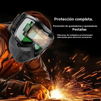 Casco de soldadura totalmente automático con cambio de luz y máscara protectora montada en la cabeza para soldadores