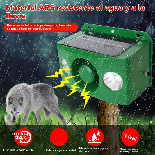 🐅Alarma solar con luz para ahuyentar animales salvajes