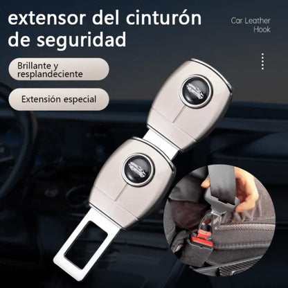 【2 piezas】🚗👍 Extensor metálico para el cinturón de seguridad del coche: diseño extendido para un viaje más cómodo.