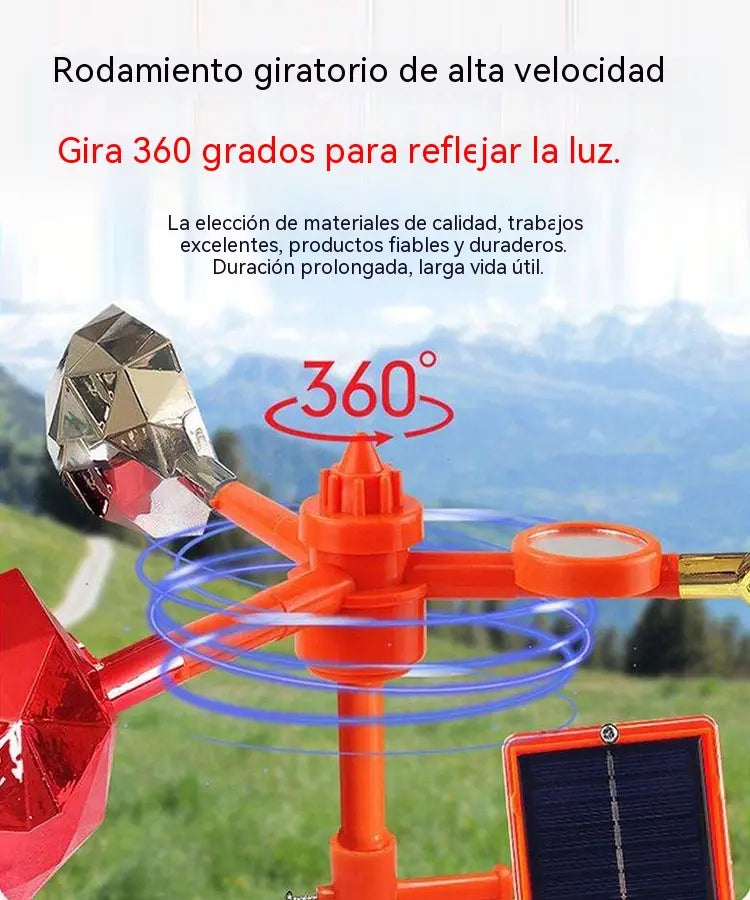 Nuevo ahuyentador de pájaros con voz ajustable, alimentado por energía solar y eólica, mejorado