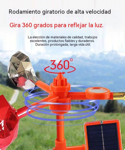 Nuevo ahuyentador de pájaros con voz ajustable, alimentado por energía solar y eólica, mejorado