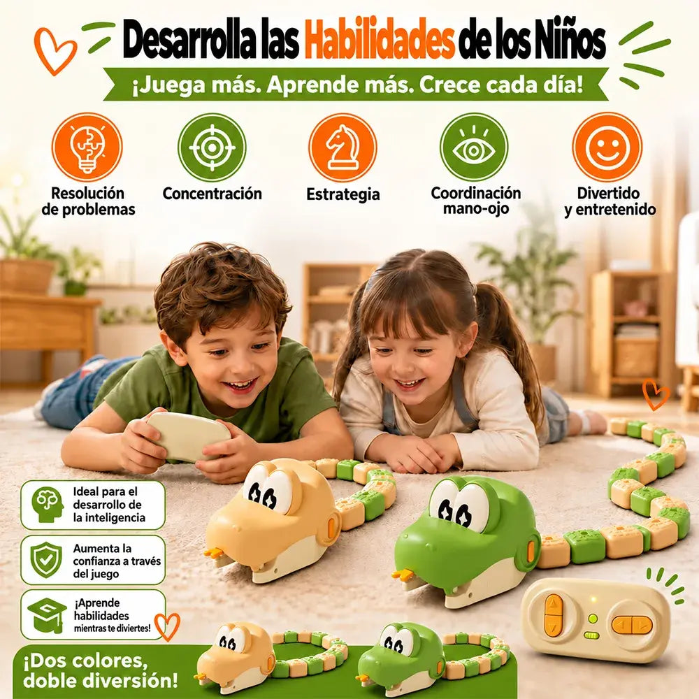 🐍🎮 Serpiente Magnética Teledirigida | Juguete Interactivo con Control Remoto para Niños