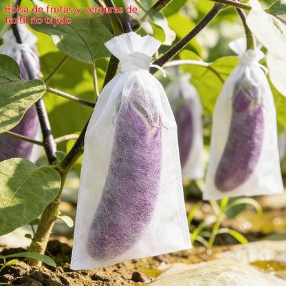 【100 piezas 】Red de insectos para moscas de frutas, red de protección de árboles de paisaje para pájaros, bolsas de red de jardín para proteger flores, plantas, frutas, verduras