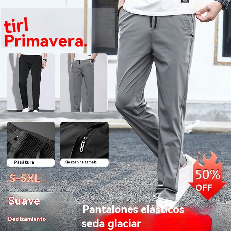 【Compre 1 y obtenga 1 gratis】👖【M-5XL】2026 nuevos pantalones elásticos informales para hombre, cómodos y a la moda