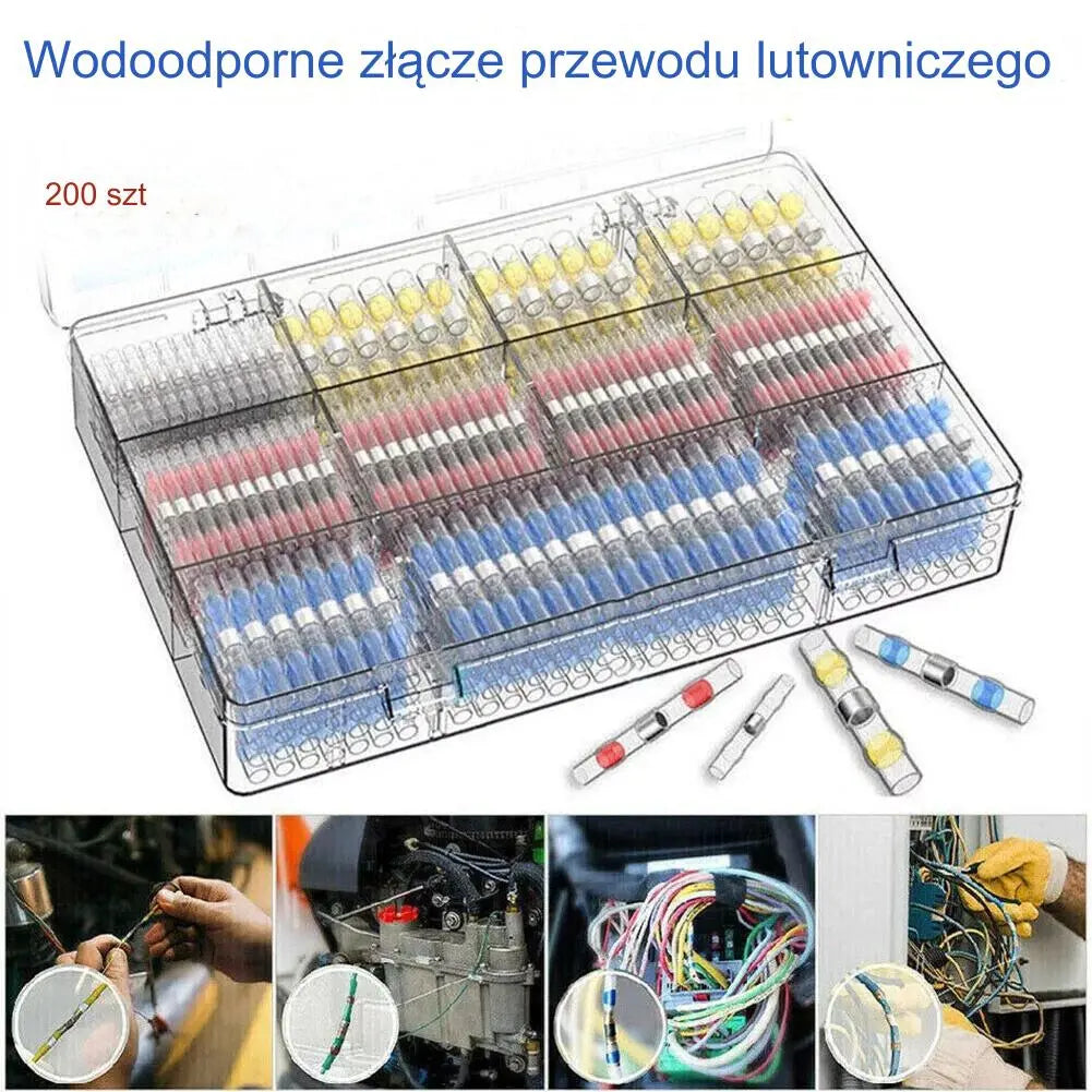【100 sztuk】 Wielofunkcyjna tuleja uszczelniająca do naprawy przerwania przewodu, zestaw złączy do spawania termokurczliwego
