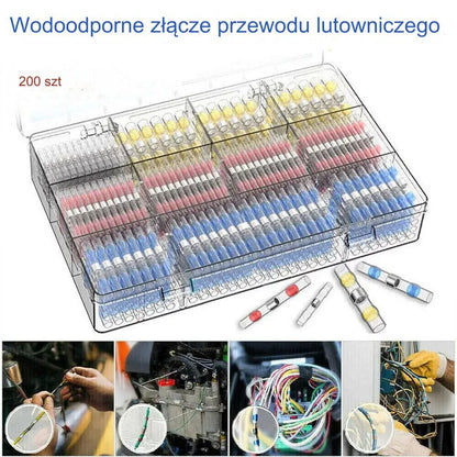 【100 sztuk】 Wielofunkcyjna tuleja uszczelniająca do naprawy przerwania przewodu, zestaw złączy do spawania termokurczliwego