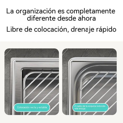 🔥Escurridor de fregadero que ahorra espacio