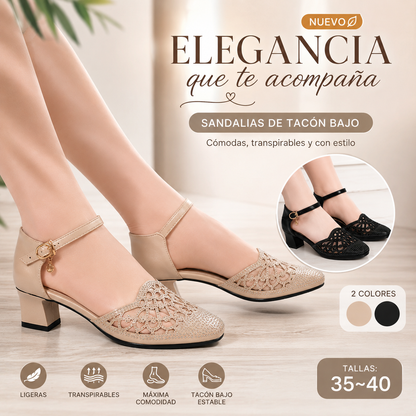 💞【35~40】Nuevas y elegantes sandalias de tacón bajo para