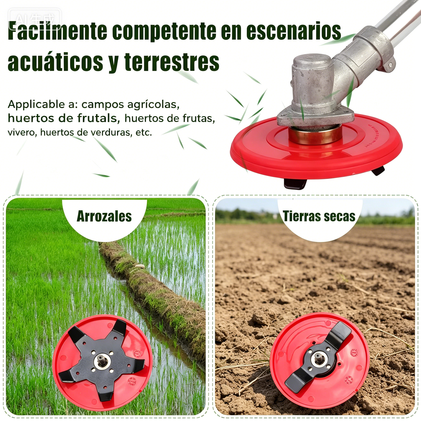 🔥【Compra 1 y llévate 1 gratis】2 piezas 25 euros👍🔩Accesorios multifuncionales para cabezales de desbroce
