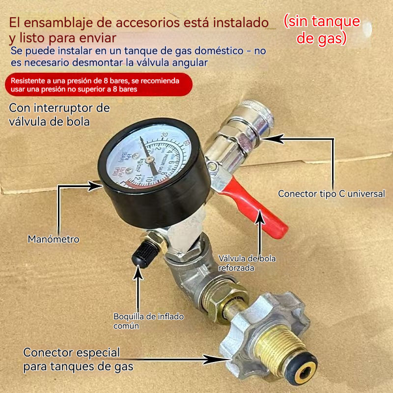 👍👍Manómetro de presión modificado para tanque de GLP. Bomba de aire y herramientas para reparación de neumáticos. Válvula miniatura para extintor de incendios de alta presión para exteriores.【Ventas mensuales: 9999+】