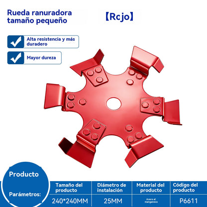💥Ruedas de zanja de acero al manganeso de alta dureza, adecuadas para zanjar y cortar césped [modificación de cortadora de césped]
