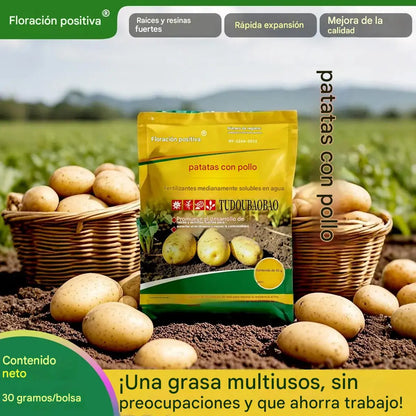 【20 bolsas】Este fertilizante en polvo soluble en agua para patatas, de alta eficacia, favorece el crecimiento de los tubérculos y aumenta el rendimiento.