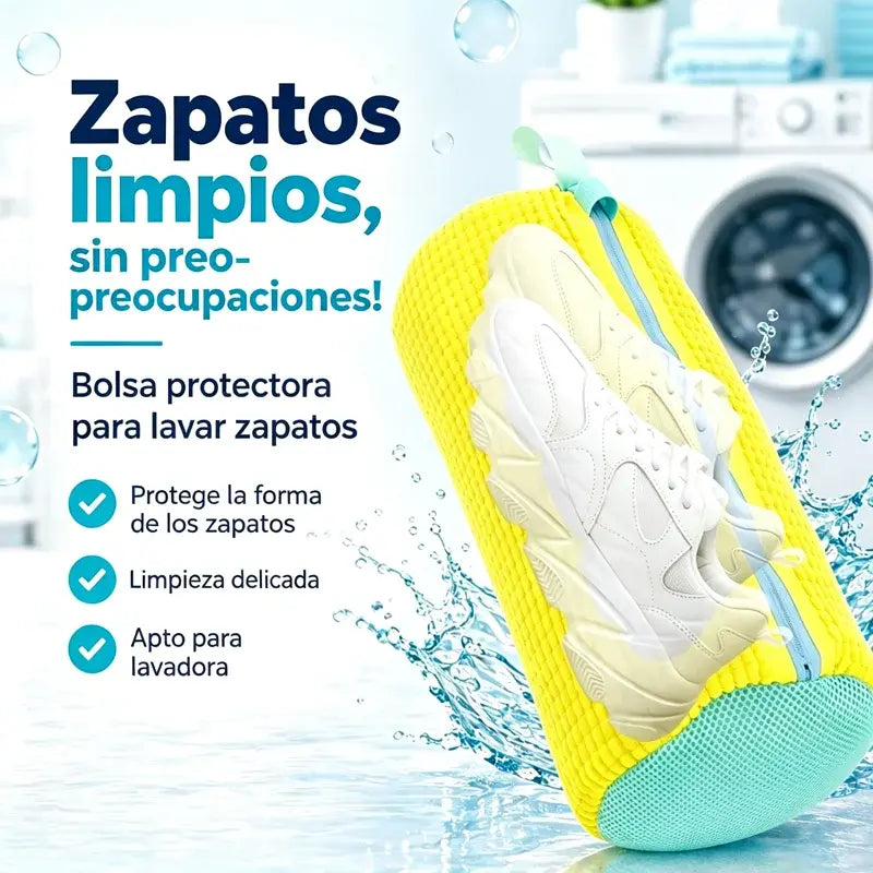 🔥Compra 1 y llévate 1 gratis🔥Bolsa Lavadora para Zapatillas de Chenilla | Protector de Zapatos para Lavado a Máquina | Limpieza Fácil sin Dañar tus Calzados