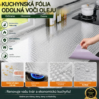 Lepidlá do kuchyne: nálepky na stenu odolné voči oleju, vode, ohňu a vysokým teplotám.