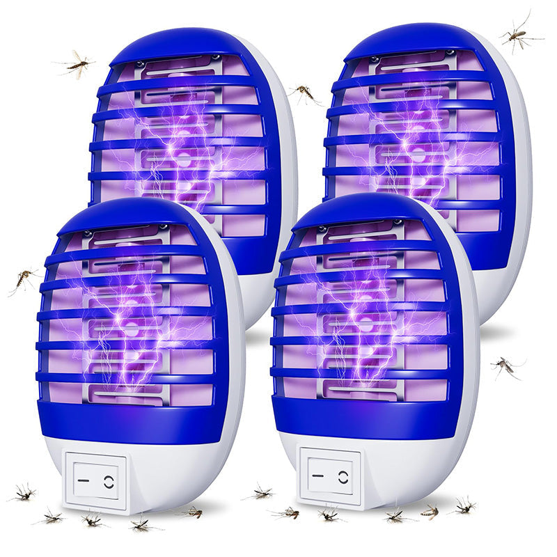 🦟60% OFF【4 piezas】🦟Lámpara antimosquitos de pared con luz violeta, lámpara antimosquitos silenciosa