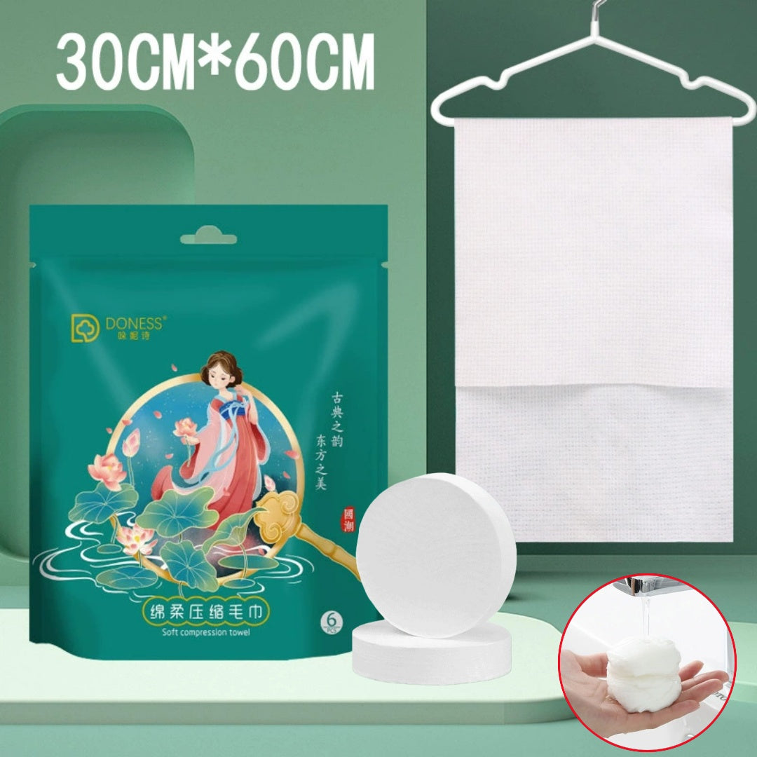【🔥30 piezas】Toallas portátiles desechables comprimidas, agrandadas, engrosadas y reutilizables