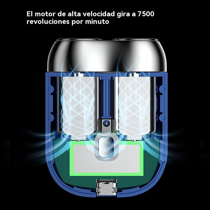 🧳👨🪒Compra 1 y llévate 1 gratis🔥Nueva afeitadora eléctrica de doble cabezal, portátil, de viaje, magnética, totalmente lavable y recargable