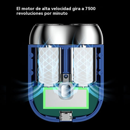 🧳👨🪒Compra 1 y llévate 1 gratis🔥Nueva afeitadora eléctrica de doble cabezal, portátil, de viaje, magnética, totalmente lavable y recargable
