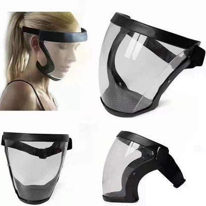 Pantalla facial de plástico de cobertura total para la aplicación de pesticidas agrícolas: equipo de protección y seguridad, unisex.